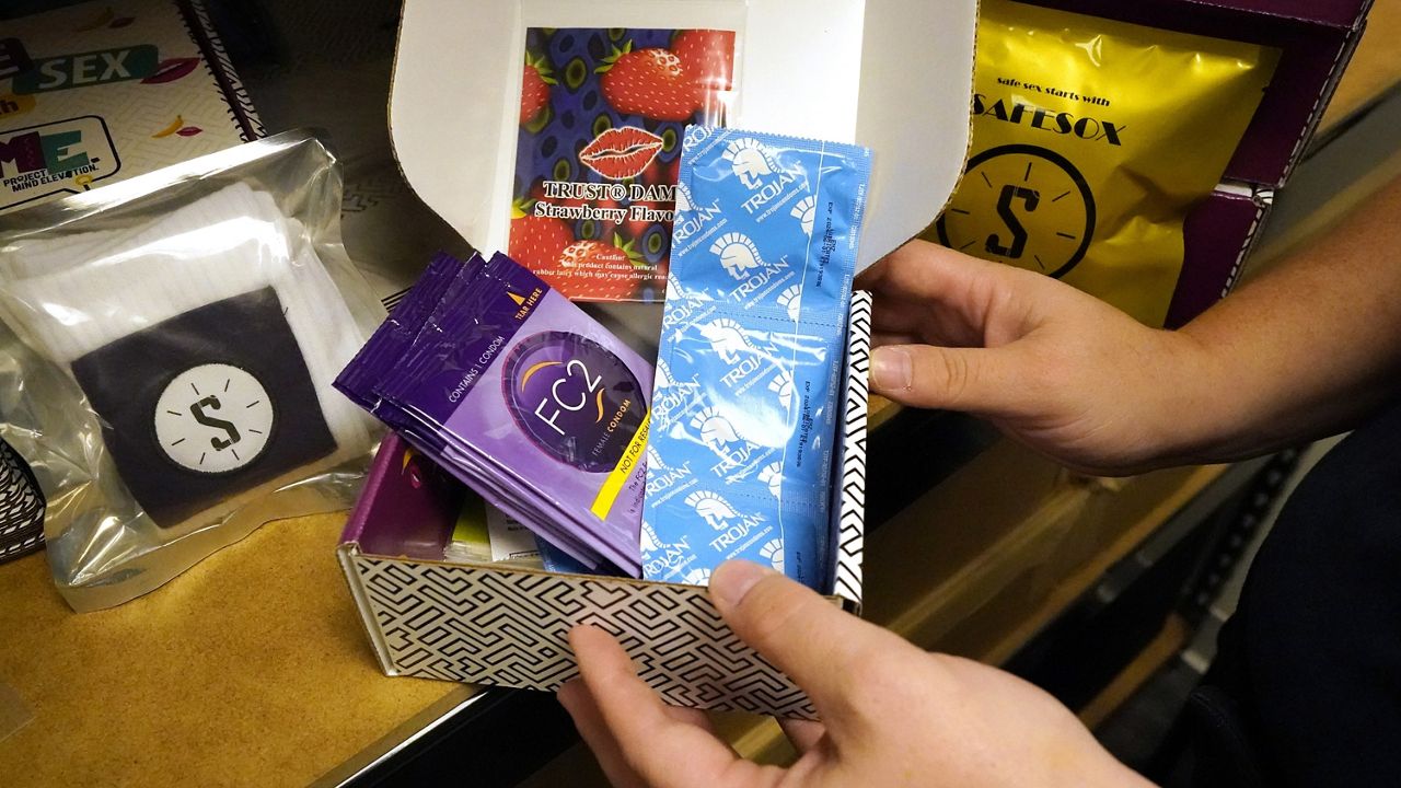 Materials for teens and parents on pregnancy and sexually transmitted infections provided by Teen Health Mississippi are displayed Tuesday, Sept. 26, 2023, in Jackson, Miss. (AP Photo/Rogelio V. Solis)