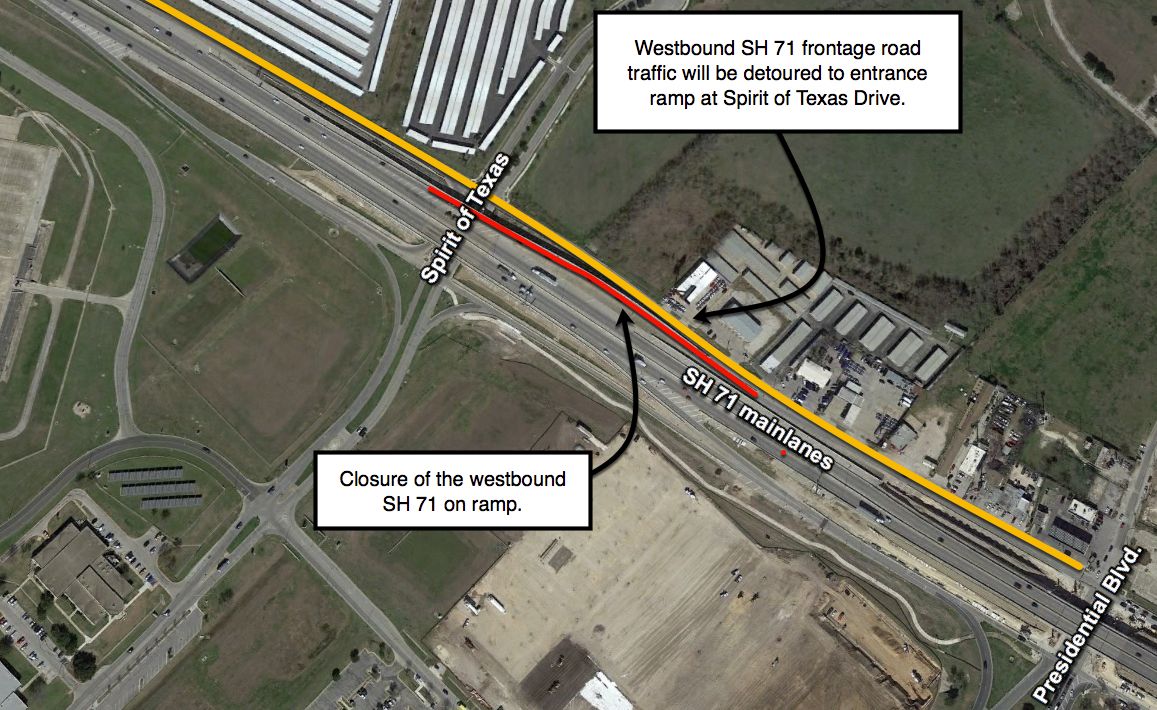 SH 71 Express Project Construction to Affect Airport Accessibility