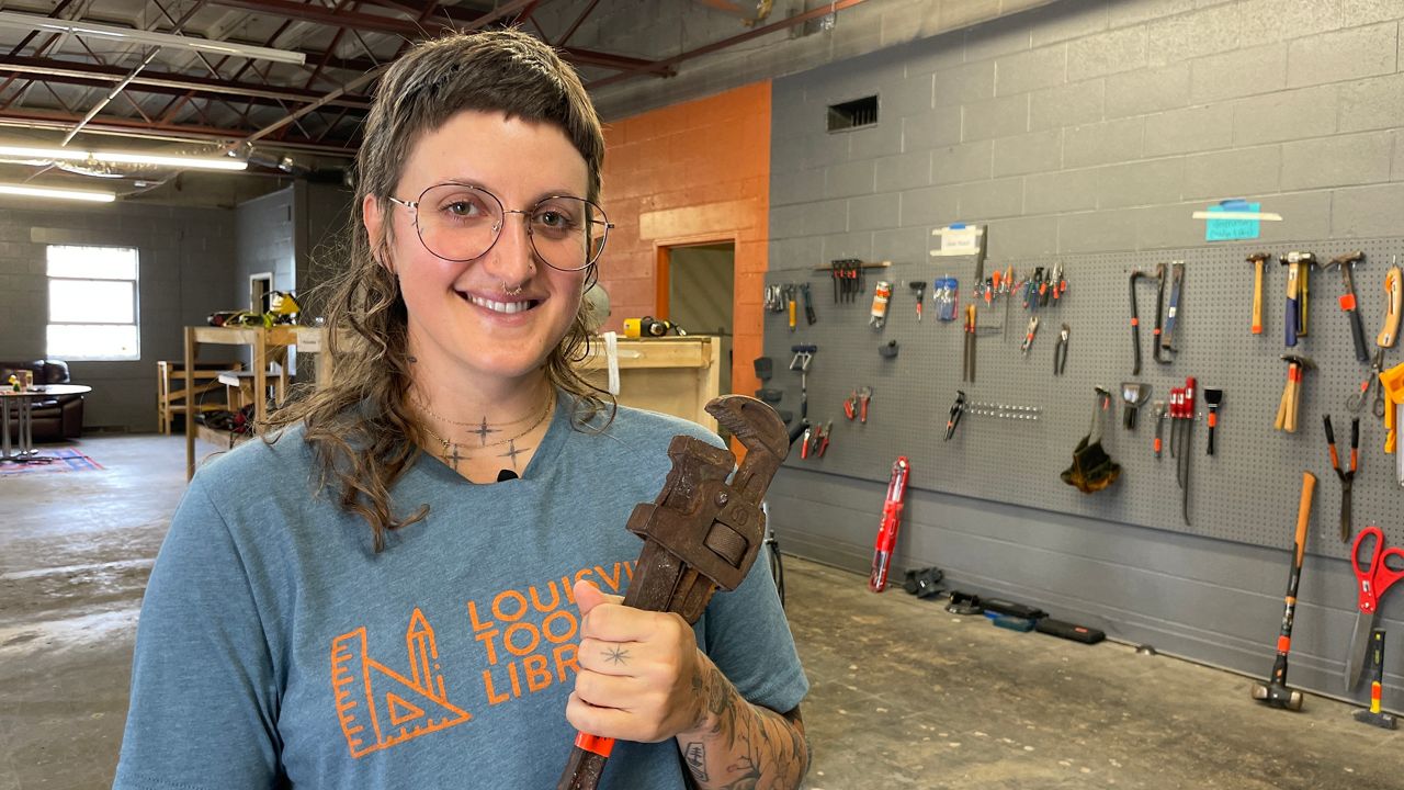 Shelby Rodeffer is one of the founding volunteers of the Louisville Tool Library (Spectrum News 1/Mason Brighton)