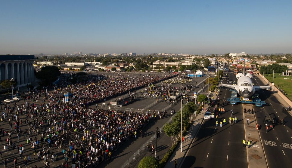 Retired space shuttle Endeavour arrives at its new home in California