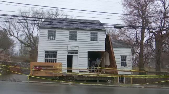 Driver Crashes Into Historic Building 