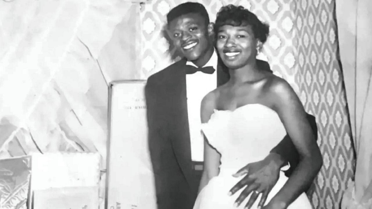 This picture provided by the Cooper family shows Sidney and Thelma Cooper, married on May 19, 1953, in San Diego. (Courtesy of the Cooper Family via AP)