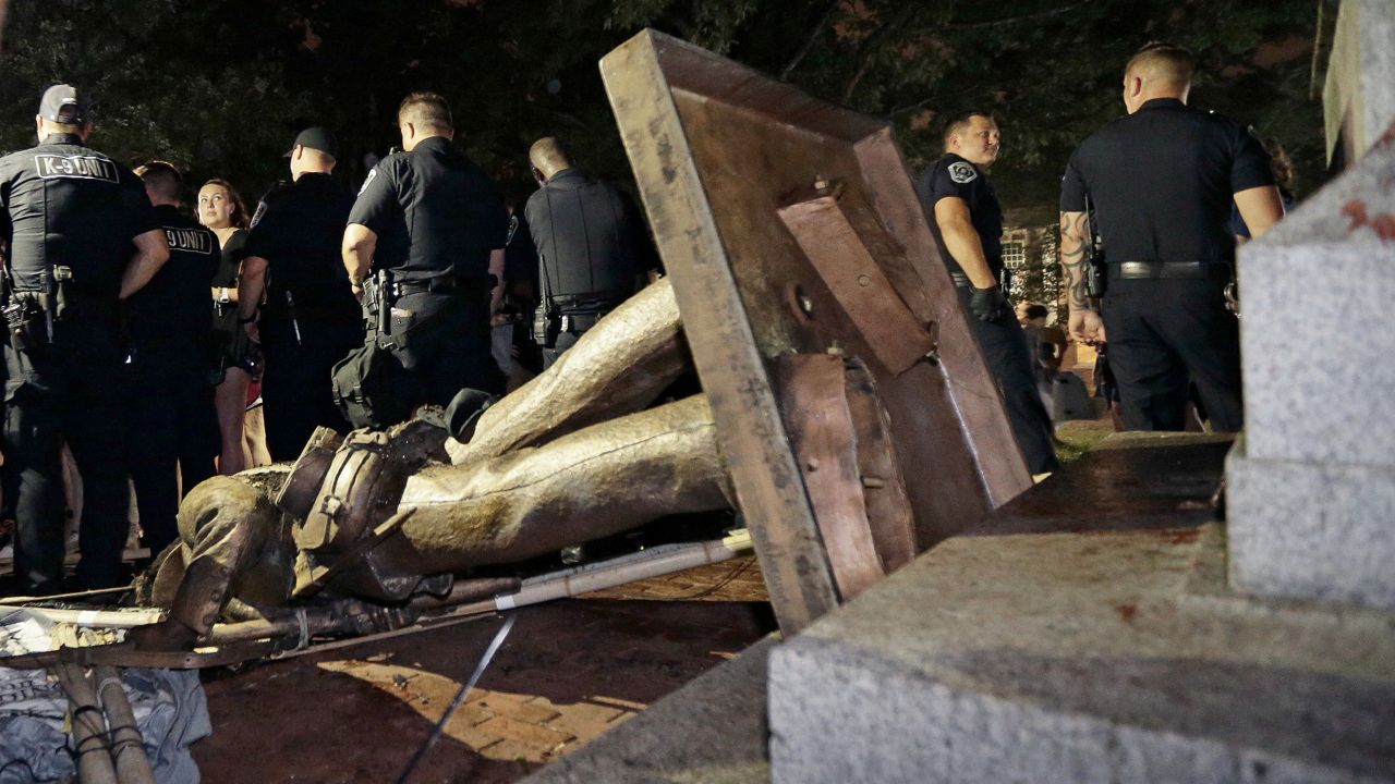 A majority of people in North Carolina say Confederate statues and monuments should stay in public spaces, a new poll found. 