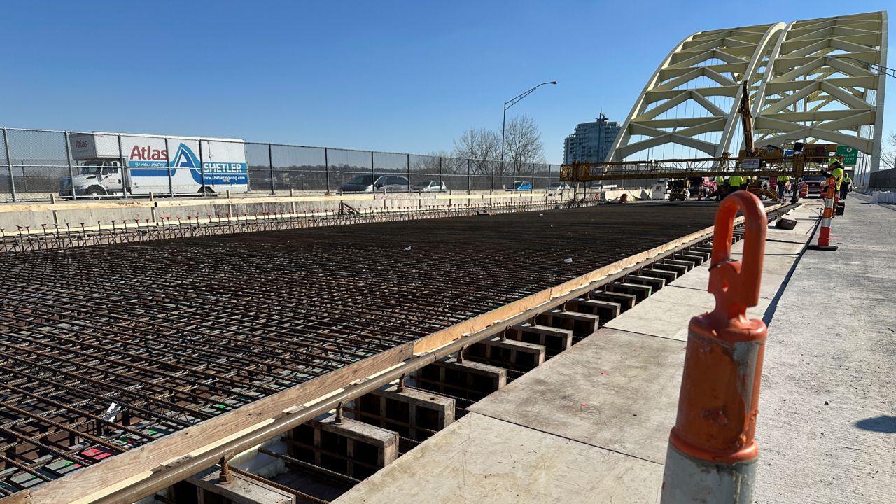 Crews prep for concrete pour on Big Mac Bridge