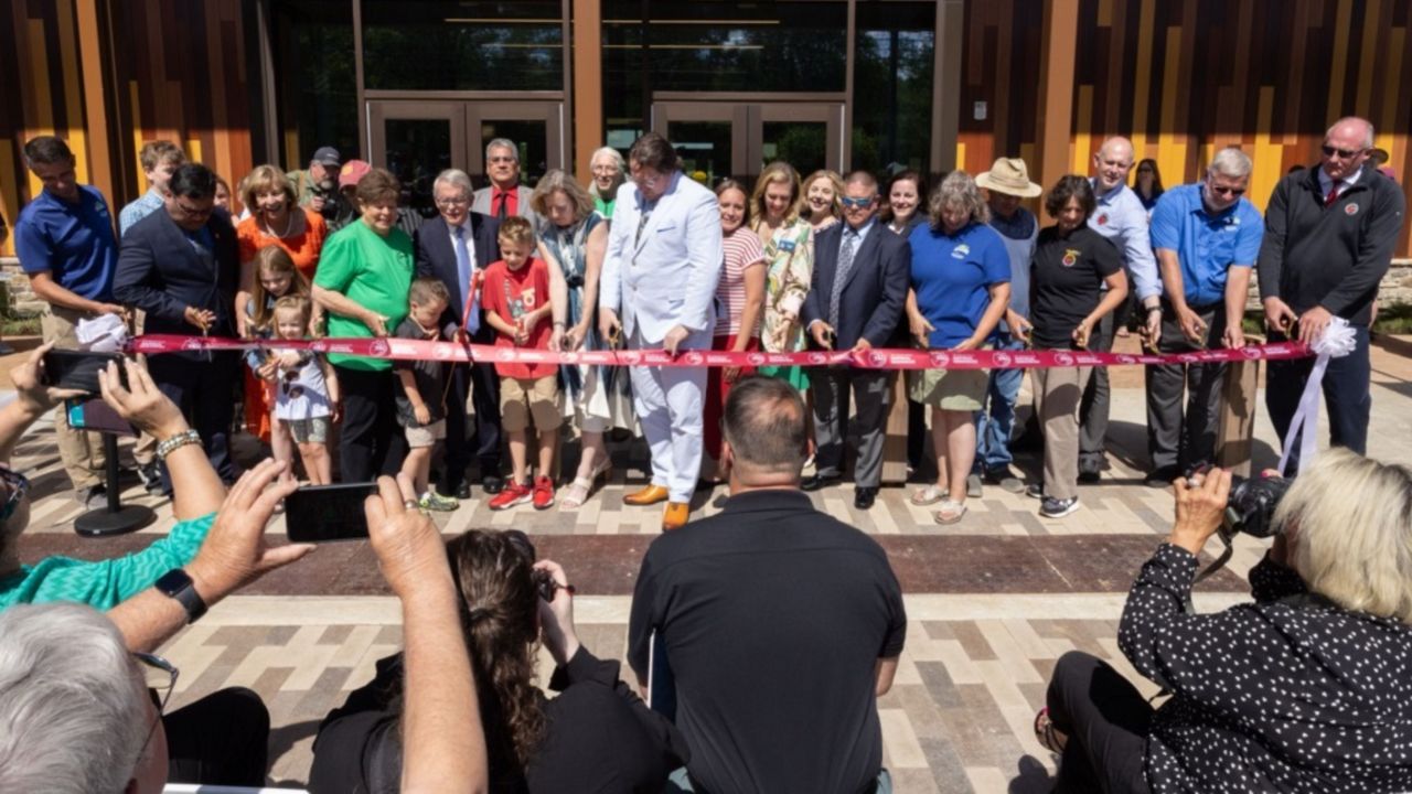 The ribbon cutting at the new Great Council State Park.