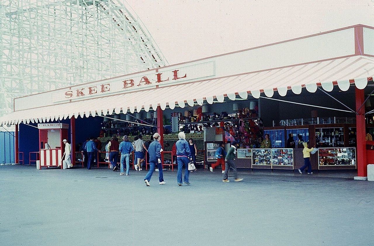 A throwback photo to a skeeball booth at Kings Island. (Photo courtesy of Kings Island)