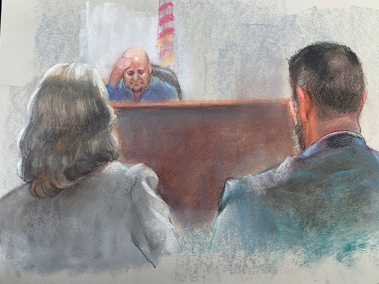 Fennell on the stand during the fourth day of testimony at the Rodney Reed hearing. (Credit: Jorge Molina)