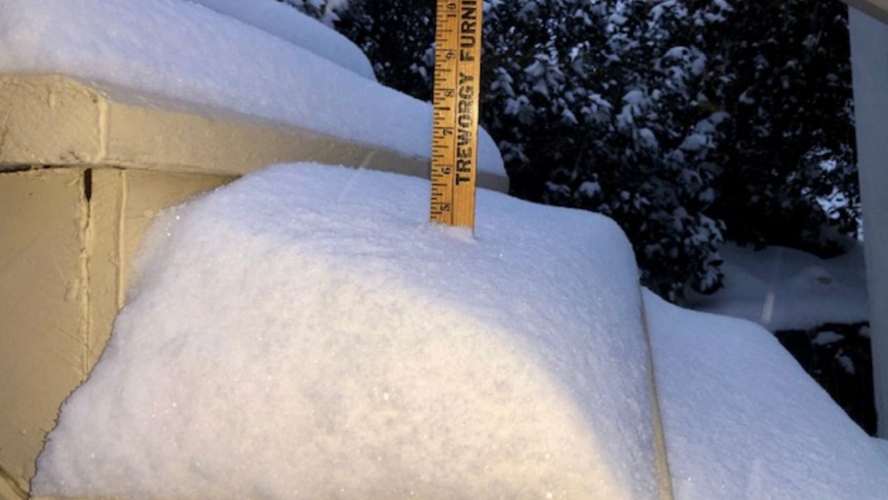 Some areas of Maine may get up to a foot of snow Thursday, Feb. 23. (Matt Ledin / Spectrum News Maine)