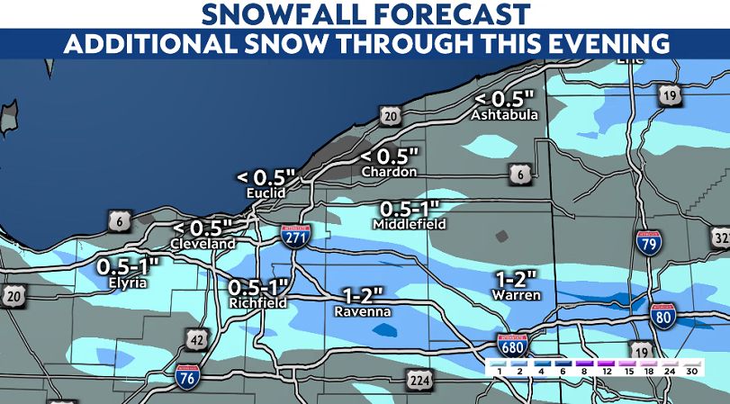 Lake-Effect Snow Warning in effect for parts of NE Ohio