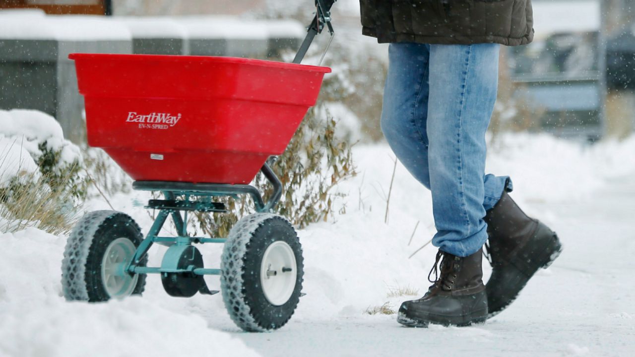 Rock salt can be dangerous to your driveway.