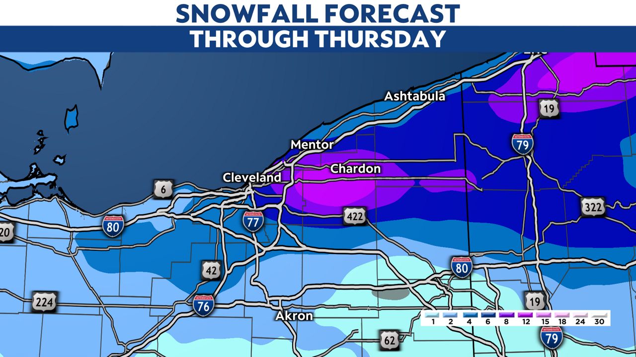 Lake-effect snow will slow down New Year’s Day travel