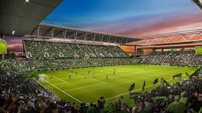 Rendering of the new MLS stadium for Austin FC.