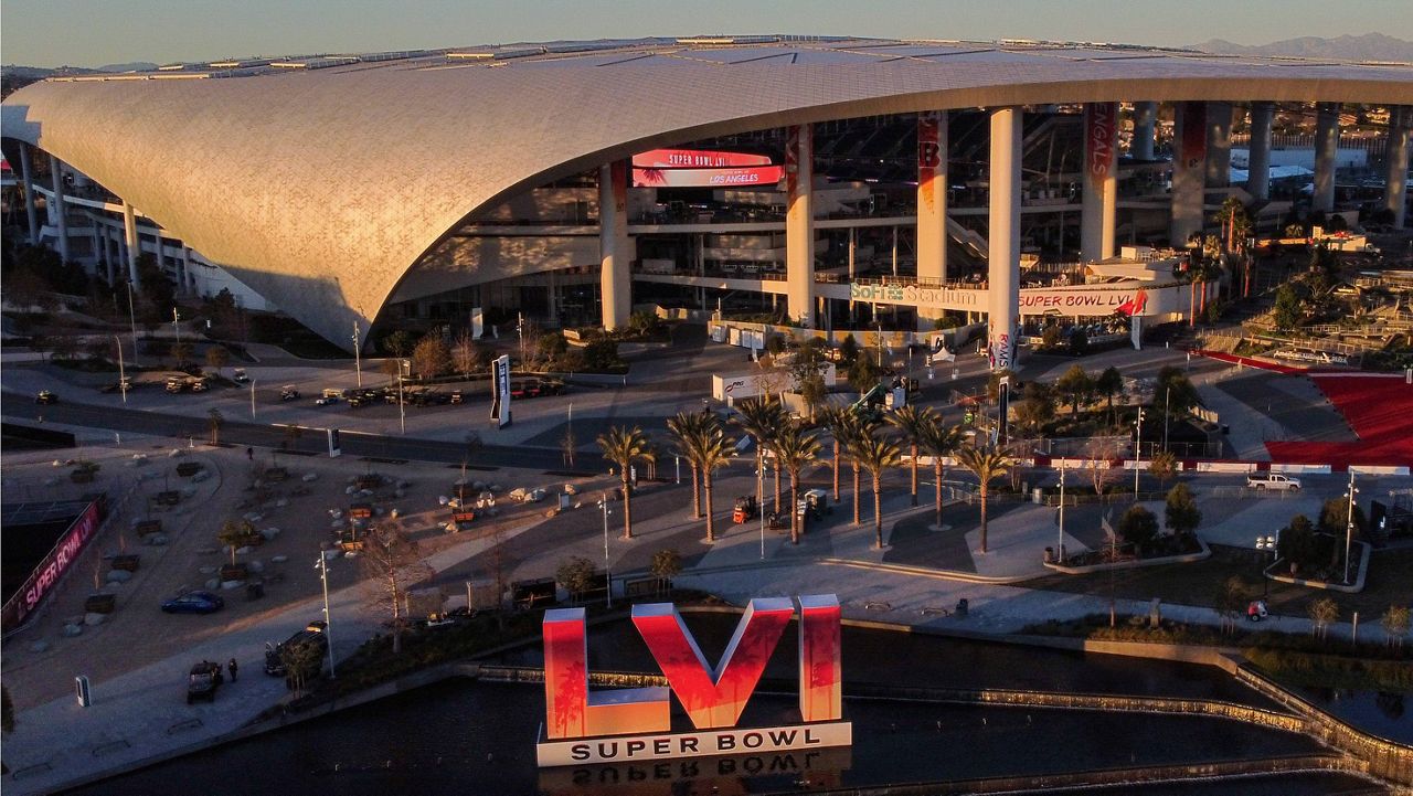 SoFi Stadium in in Inglewood, Calif., is the site of Super Bowl LVI. (AP Photo/Morry Gash)