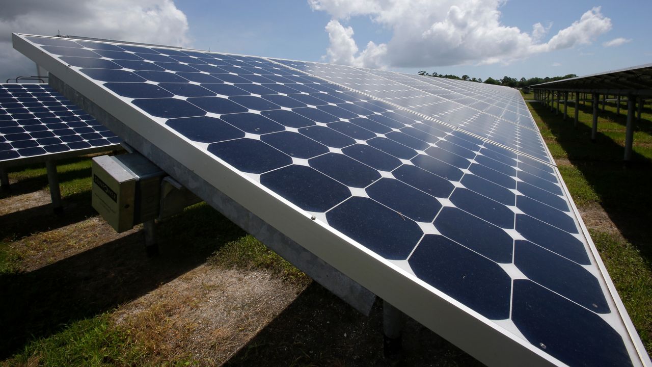 A sample of a solar panel farm