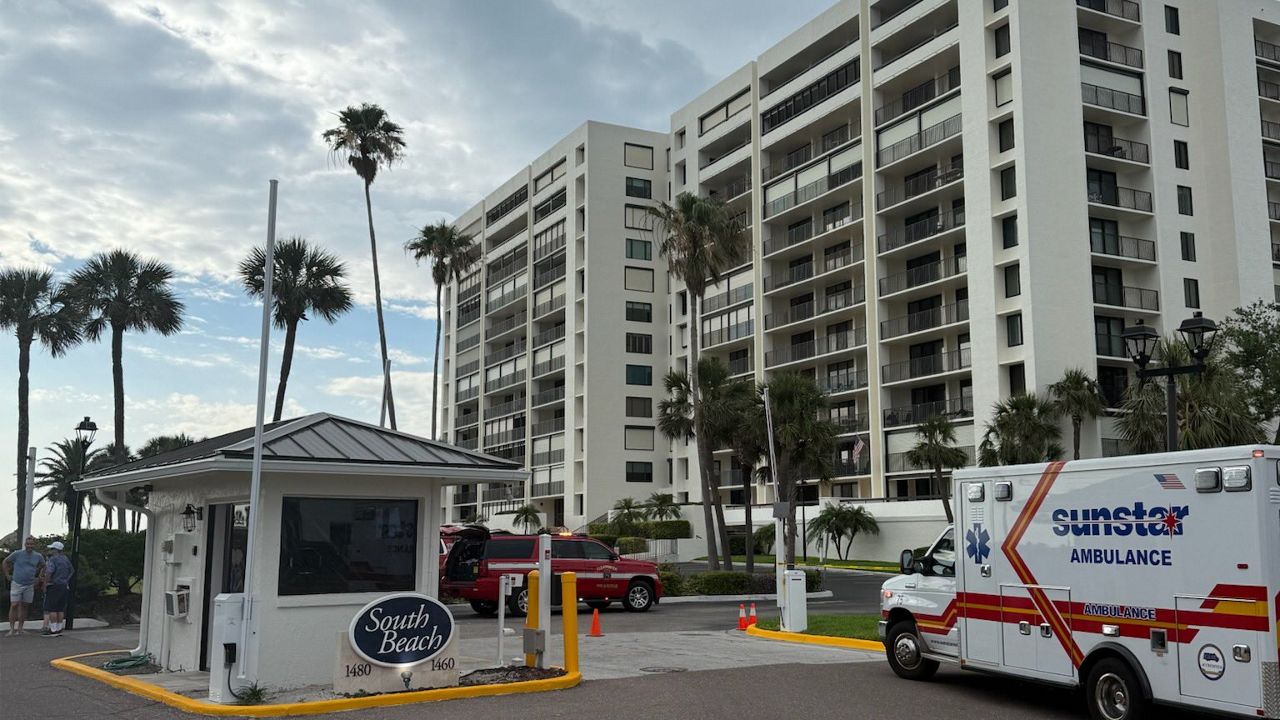 Clearwater Police and Fire Rescue are at South Beach III Condos on Gulf Boulevard evacuating residents as they look into the structural integrity of the building. (Courtesy: Clearwater Police Department)