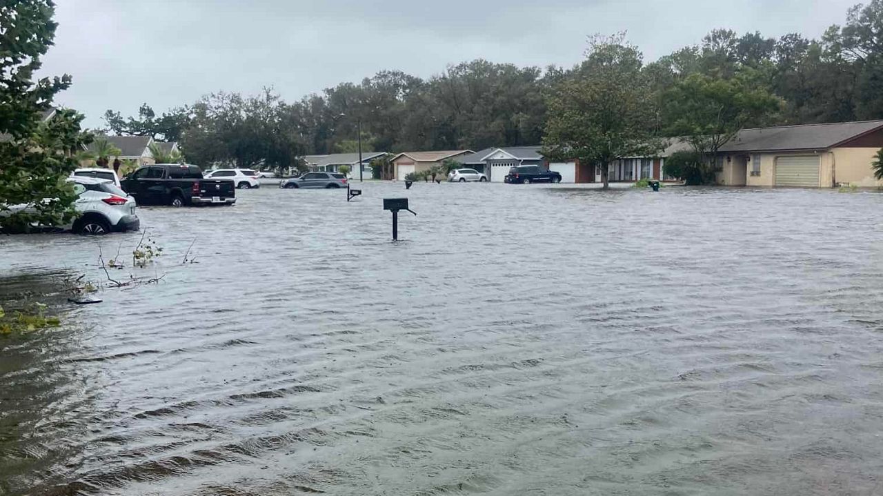 A view of Alyse and Robert Kimmy's South Daytona neighborhood after Hurricane Ian left their house and city flooded. (Courtesy: Robert Kimmy)