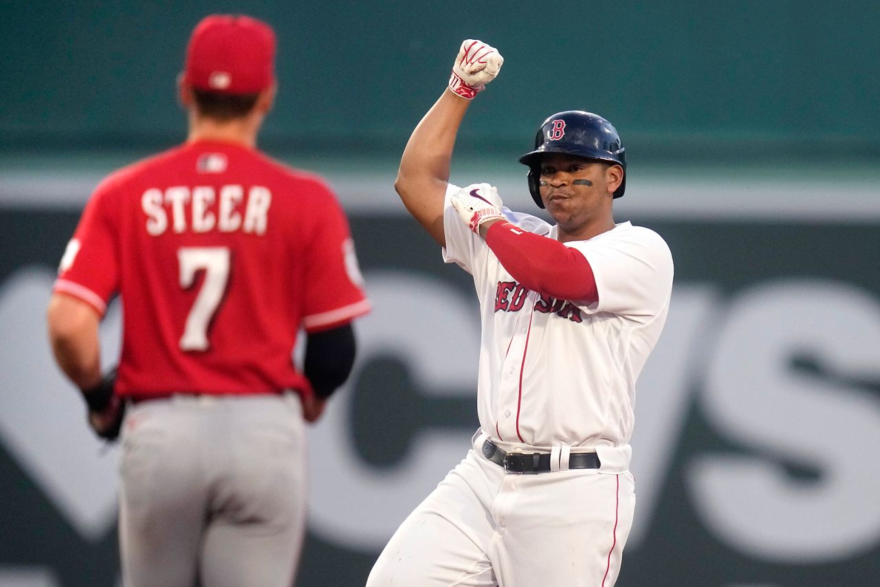 RED SOX: Boston Red Sox rally late to beat the Angels