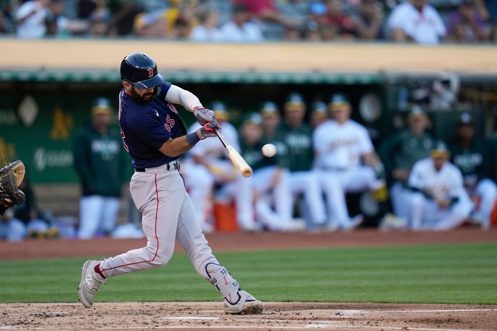 Dany Jimenez of the Oakland Athletics pitches against the Kansas