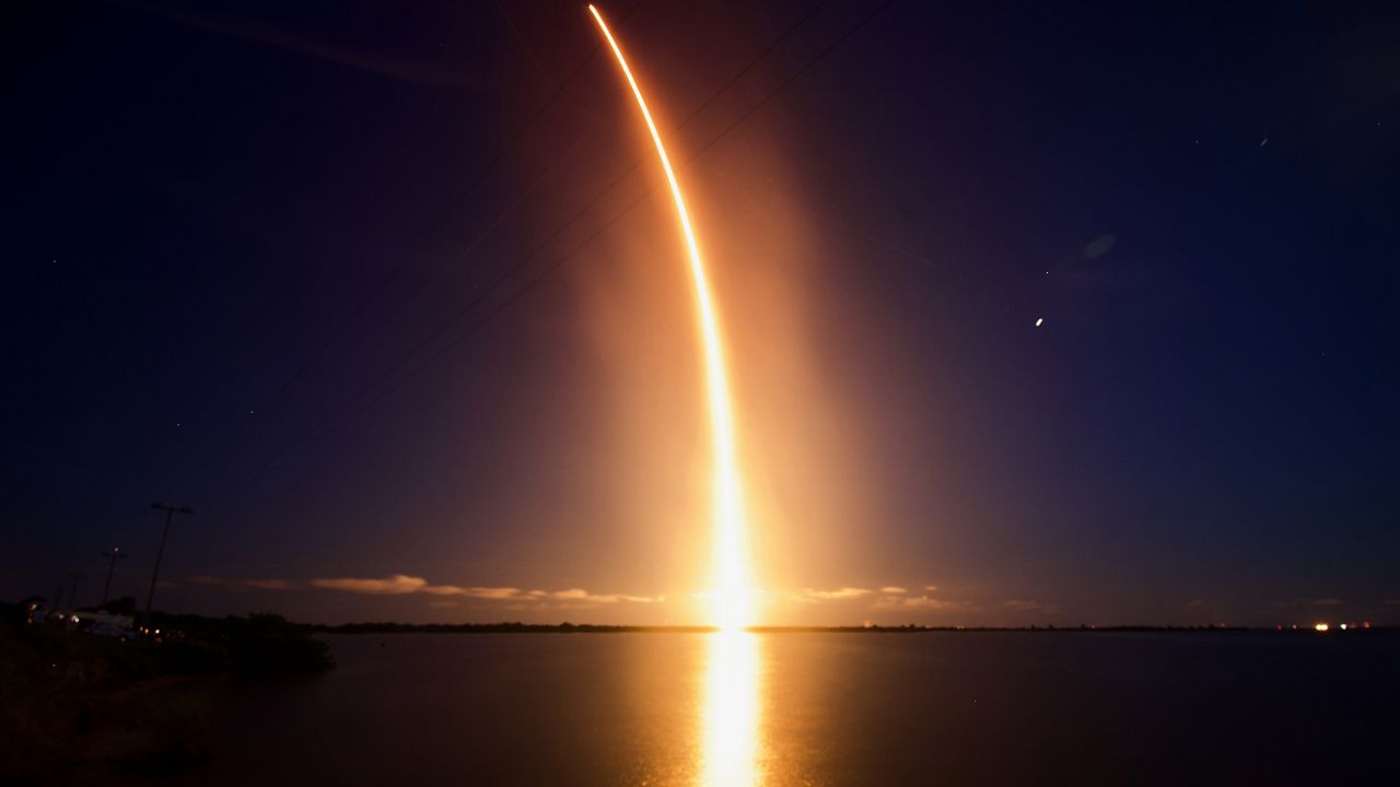 Four civilians were onboard SpaceX’s Dragon capsule Resilience as the Falcon 9 rocket took them into the great beyond for a 3-day mission that will orbit the Earth. The rocket lifted off at 8:02 p.m. EDT on Wednesday, Sept. 15, from Launch Complex 39A at the Kennedy Space Center. (Spectrum News 13/Benjamin Boocker)