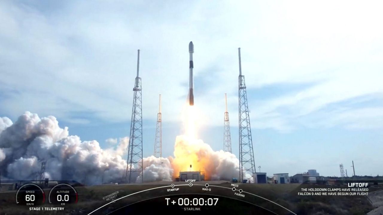 SpaceX's Falcon 9 rocket lifted off from Space Launch Complex 40 at Cape Canaveral Space Force Station to send 56 Starlink satellites to low-Earth orbit. (SpaceX)