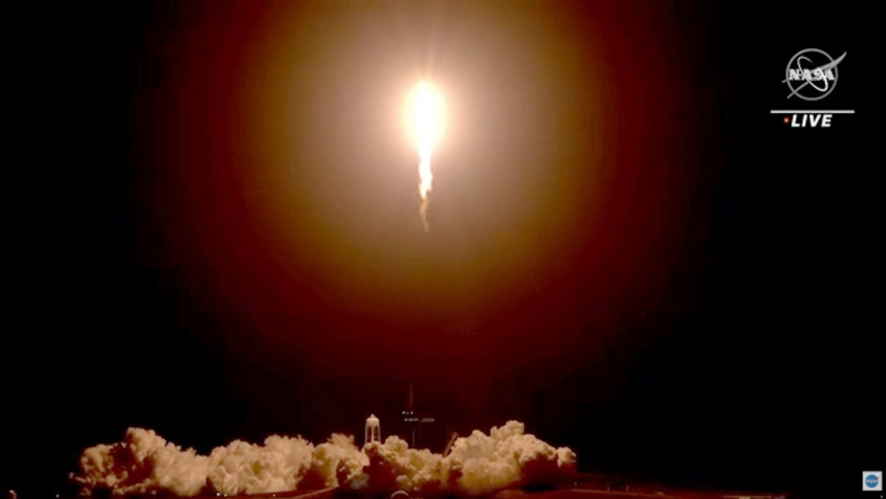 Crew Dragon capsule Endurance launches successfully Wednesday night. (NASA)