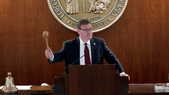 N.C. House Speaker Tim Moore and other GOP leaders say the state Supreme Court overstepped its authority when it threw out a congressional map created by legislators and allowed implementation of districts drawn by court-appointed experts. 