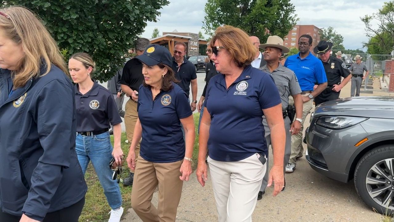 ov. Kathy Hochul toured the tornado damage in Rome. 