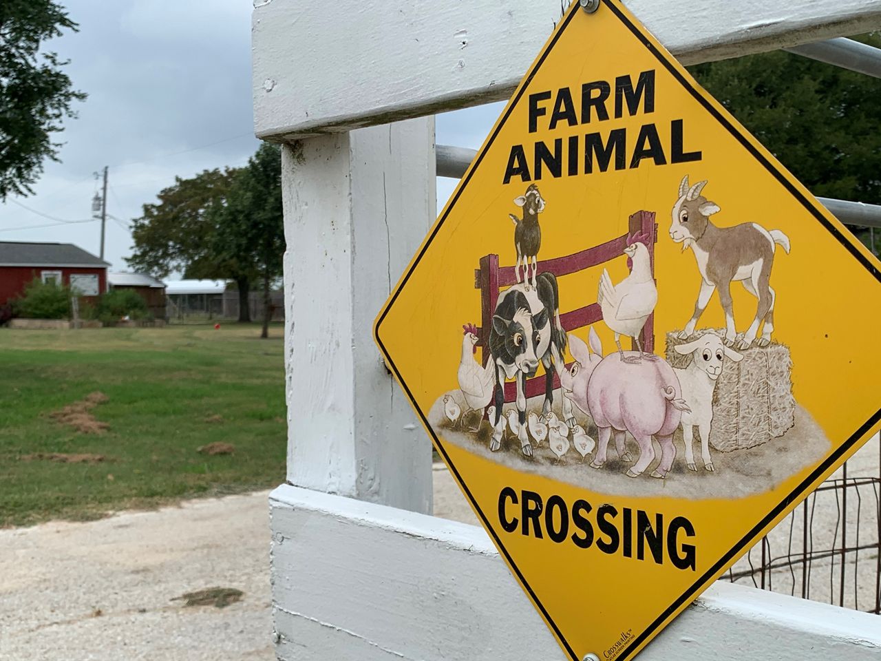 A sign at Crowe's Nest Farms (Jordan Hicks/Spectrum News)