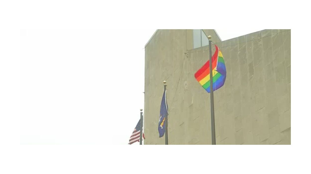 City Hall hosts flag raising for Pride Month