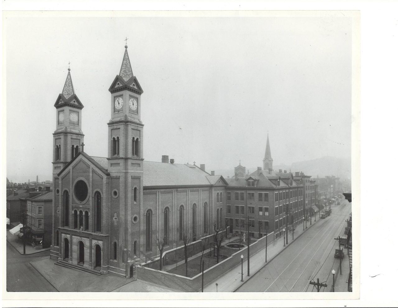 St. Francis Church and Friary has stood at the corner of Liberty and Vine for decades. (Franciscan Archives, Province of St. John the Baptist, Cincinnati, Ohio)