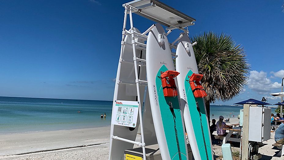 St. Pete Beach installs paddle board rental stations