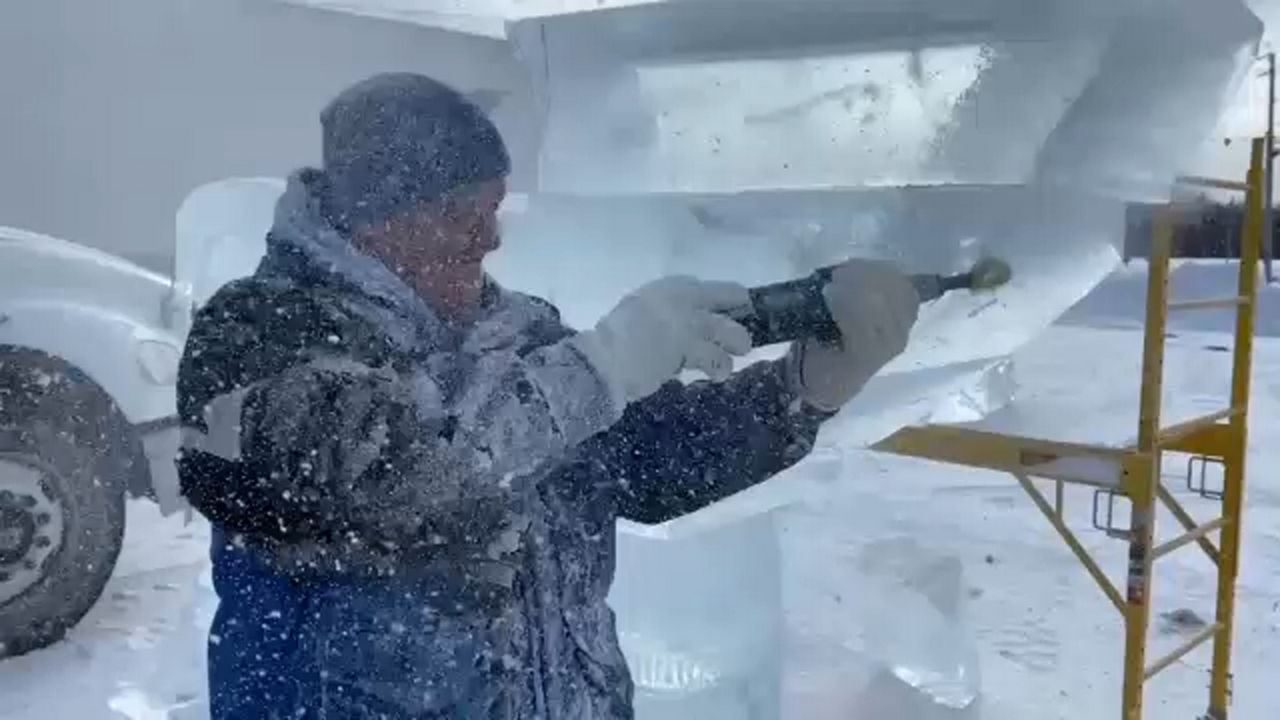 Saranac Lake Winter Carnival Ice Palace Completed