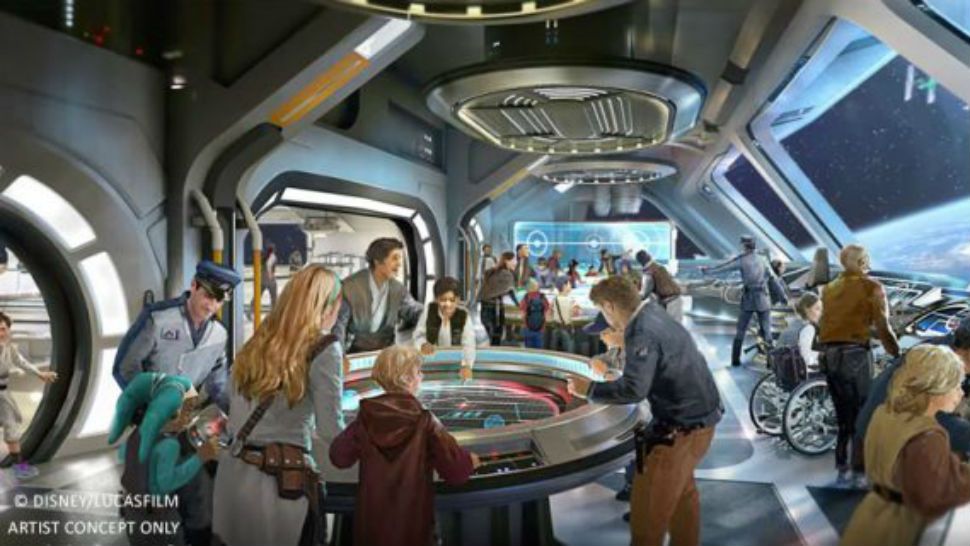 Concept art of Star Wars: Galactic Starcruiser, the two-night vacation experience coming to Disney World. (Courtesy of Disney Parks)