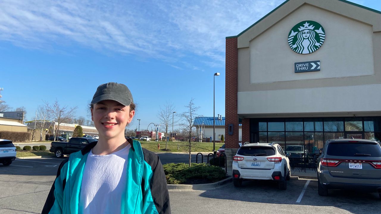 Nathan Potter is leading unionization efforts at a Louisville Starbucks. (Spectrum News KY/Adam K. Raymond)
