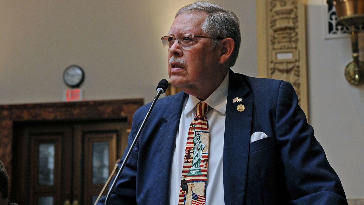 Sen. C.B. Embry, R-Morgantown, presents Senate Bill 21, a bill that would untie veterinarians’ hands to report animal abuse on March 5, 2020. (Courtesy of Kentucky Senate GOP)