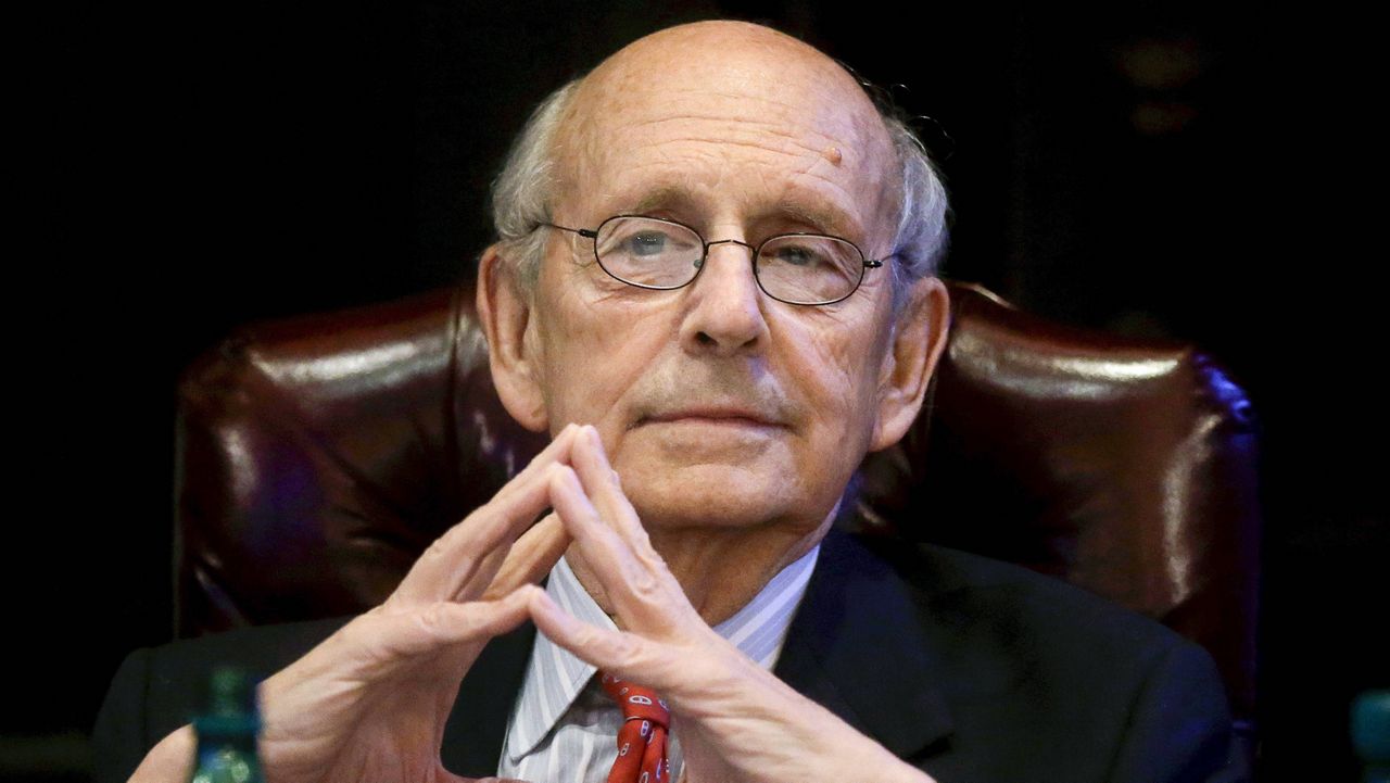 In this Feb. 13, 2017 file photo, United States Supreme Court Justice Stephen Breyer listens during a forum at the French Cultural Center in Boston. (AP Photo/Steven Senne, File)
