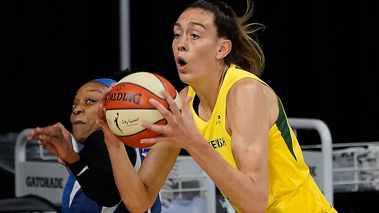 Former C-NS star Breanna Stewart has led her Seattle Storm into its second WNBA Finals in three seasons. (AP Photo)