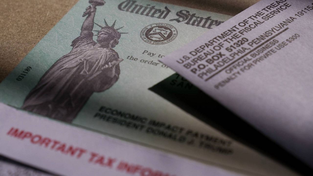 A stimulus check issued by the IRS to help combat the adverse economic effects of the COVID-19 outbreak is seen in San Antonio, Thursday, Jan. 28, 2021. (AP Photo/Eric Gay)