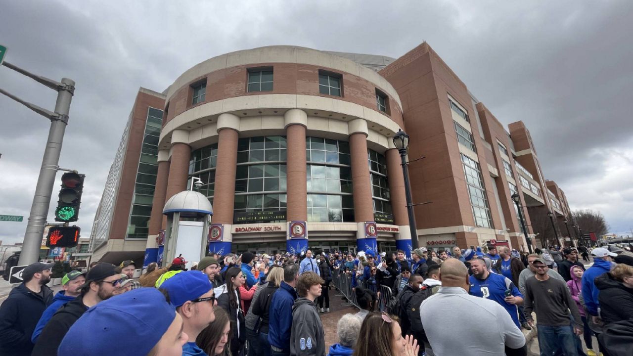 St. Louis Battlehawks fans have led the XFL in attendance in 2023, with home crowds all over 30,000. The team faces Orlando Saturday at 11am with a shot at the playoffs on the line. (Spectrum News/Gregg Palermo)