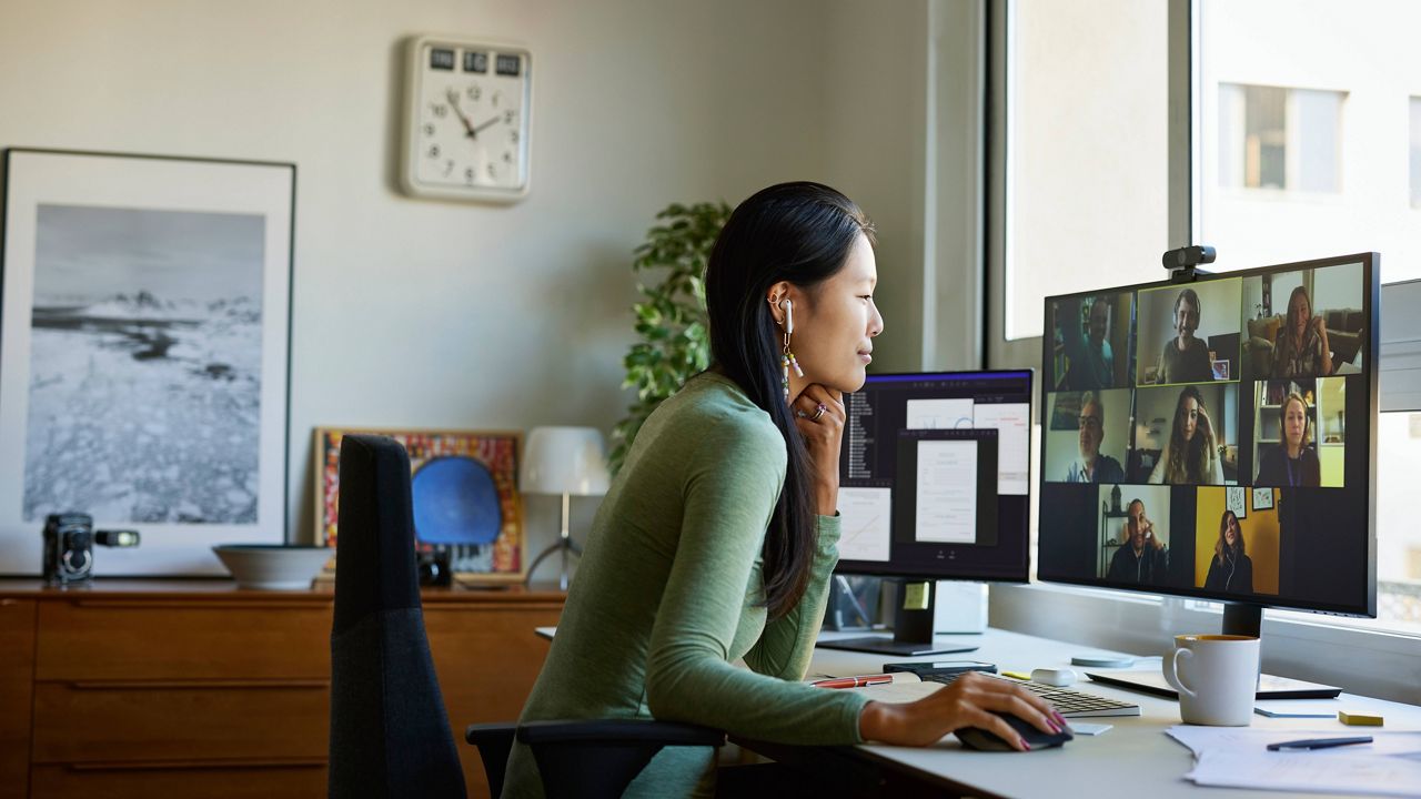 A woman working from home. (Getty Images/Morsa Images)