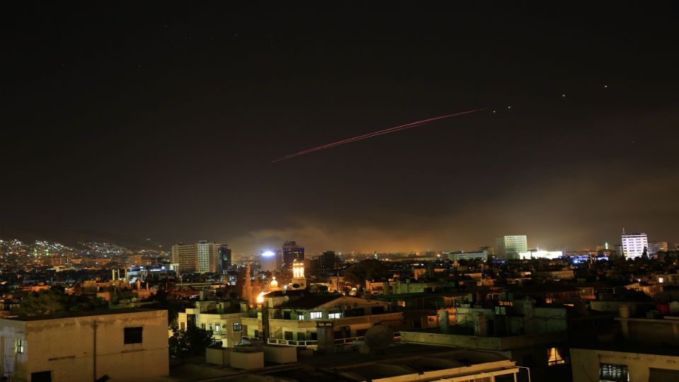 Syrian television reported that Syria's air defenses, which are substantial, responded to the attack. 