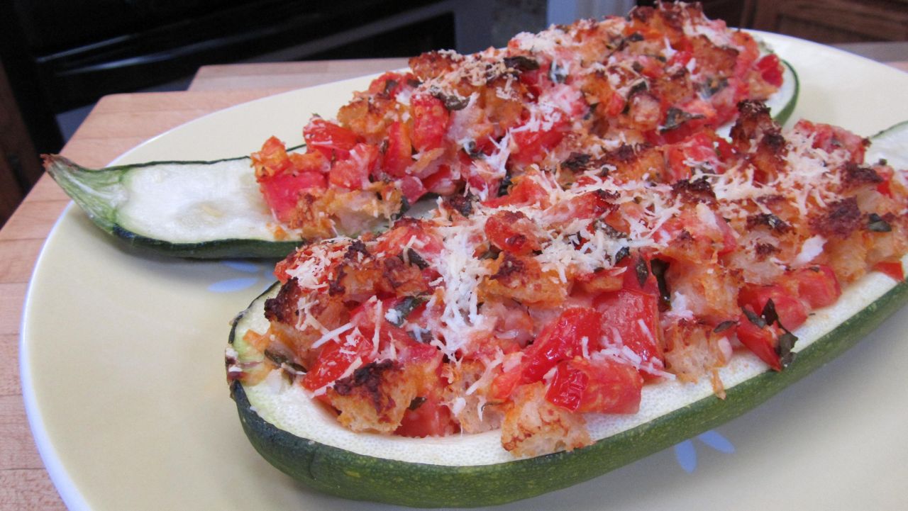 Baked Stuffed Zucchini
