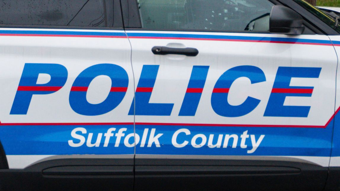 A Suffolk County police car is pictured on Friday, July 14, 2023 in Massapequa Park.