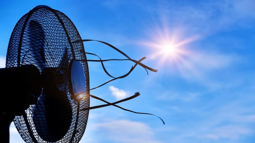 Fan and summer sun