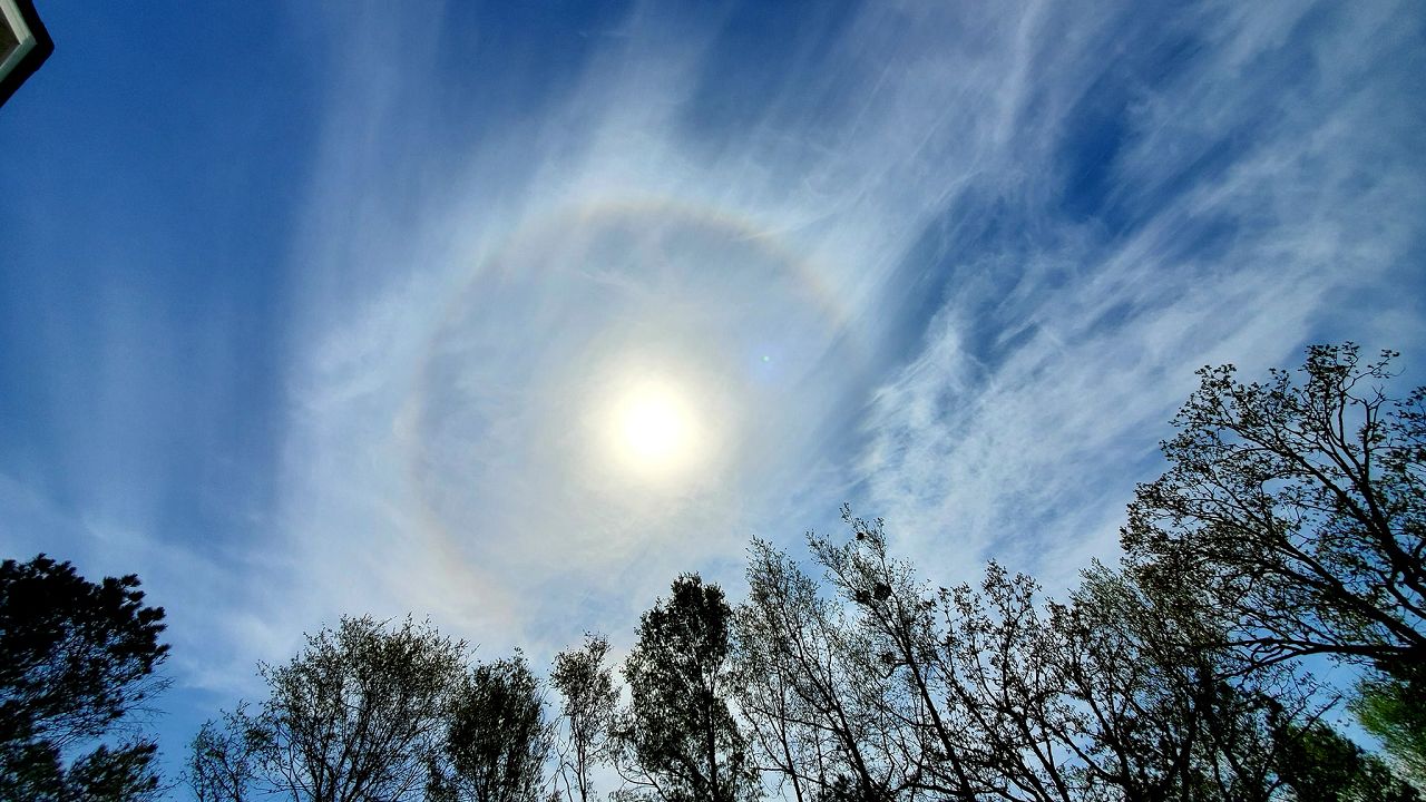 Halo around the sun over Pender County.  Photo by Rick Beacham.