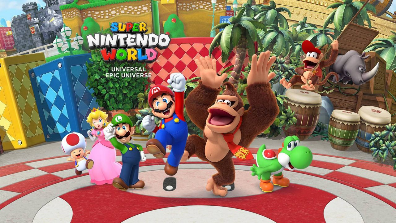 The highly-anticipated Super Nintendo World will be coming to Universal Orlando's Epic Universe in 2025, park officials announced Thursday. The attraction will feature some of Nintendo's most beloved characters, such as Mario, Luigi, Princess Peach and Donkey Kong. (Photo Courtesy: NBCUniversal/Universal Orlando) 