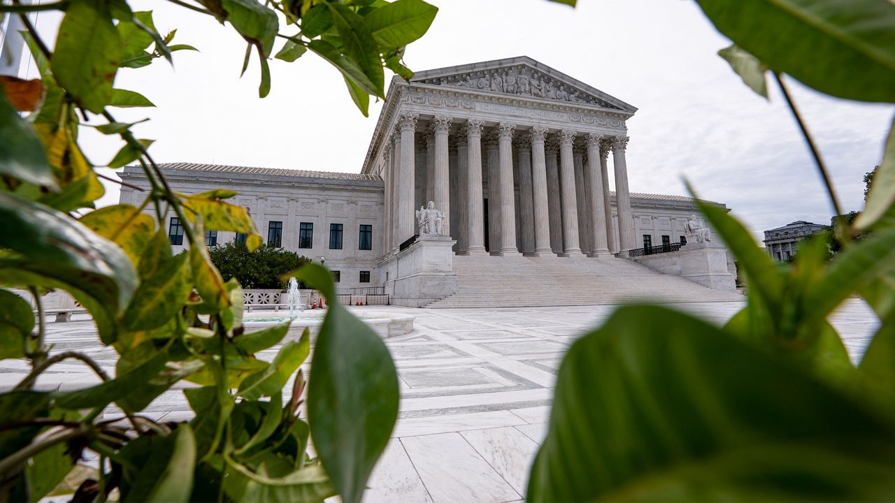 The Supreme Court is seen in Washington, early Monday, June 15, 2020. (AP Photo/J. Scott Applewhite)