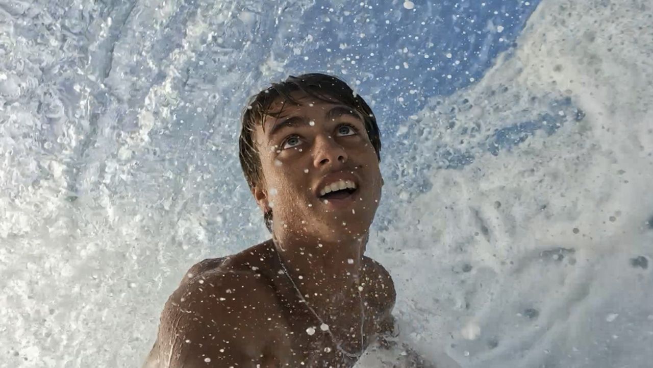 In this undated screen grab, Tahitian-born surfer Kauli Vaast films himself surfing on the world-famous Teahupo’o wave in Tahiti. The 21-year-old is among athletes qualified for the Olympic surfing competition that will be held next July at Teahupo’o, as part of the 2024 Summer Games in Paris.” (Kauli Vaast via AP)