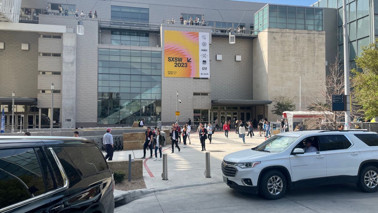 Outside the Austin Convention Center on Day 1 of SXSW 2023 (Spectrum News 1/Antoinette Odom)