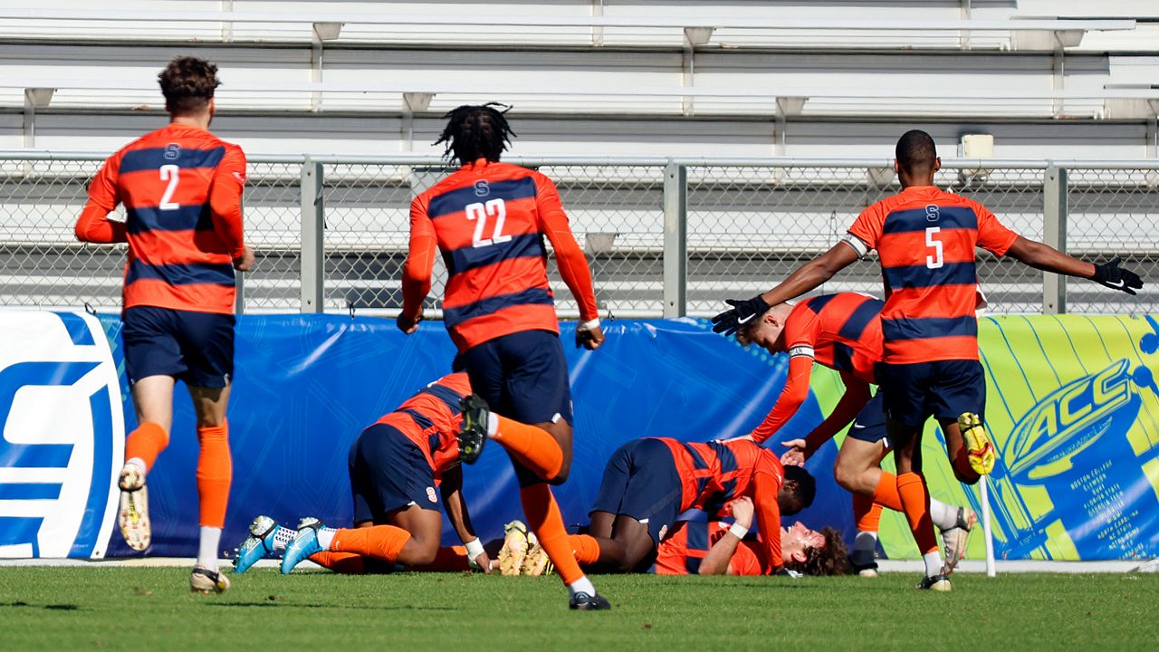 syracuse mens soccer celebration